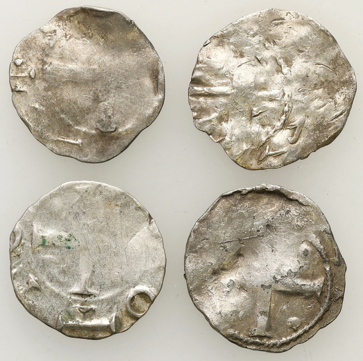 Niemcy, Kolonia. Otto III (983–1002). Denar 983-1002, zestaw 4 sztuk